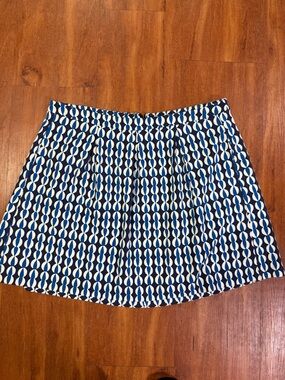 Boden Navy and White Geometric Skater Skirt - Gorgeous 18 Tall